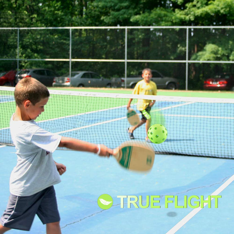 ZOEA Premium 40 Holes Outdoor Pickleball Balls, Durable Ball with Nice Bounce, High Visibility for Outdoor & Indoor Courts 6 Packs Bright Yellow & Green Outdoor - Green - BeesActive Australia