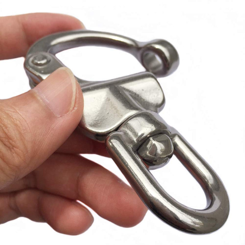Long Buy 3Pack Swivel Eye Snap Shackle Quick Release Bail Rigging Sailing Boat Marine 316 Stainless Steel for Sailboat Spinnaker Halyard 2-3/4", Silver - BeesActive Australia
