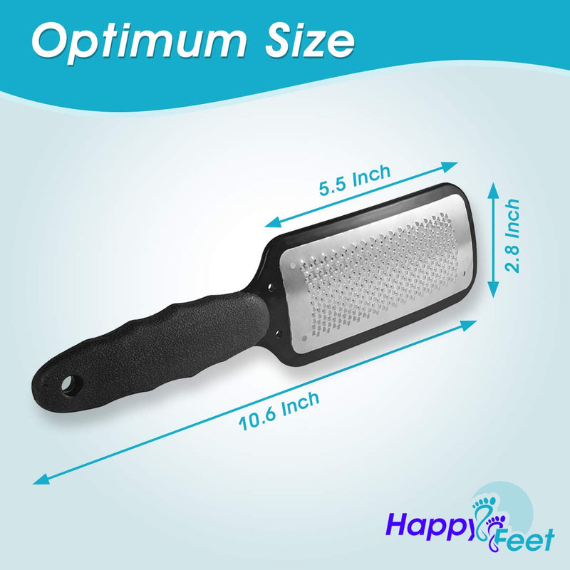 HAPPY FEET - Foot Filer For Dead Skin, Stainless Steel Foot Scrubber, Callus Scraper Tool For Feet, Shave Callus With Ease For Both Wet And Dry Feet, White Gift Boxed & Storage Bag Included. - BeesActive Australia