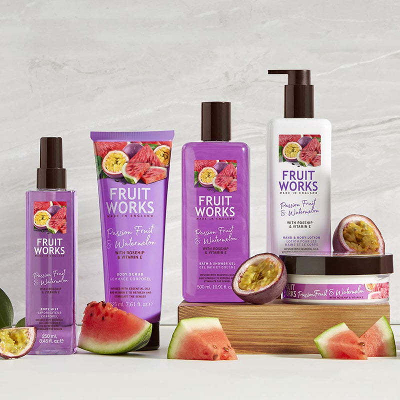 Fruit Works Passion Fruit & Watermelon Cruelty Free & Vegan Hand & Body Lotion With Natural Extracts 1x 500ml - BeesActive Australia