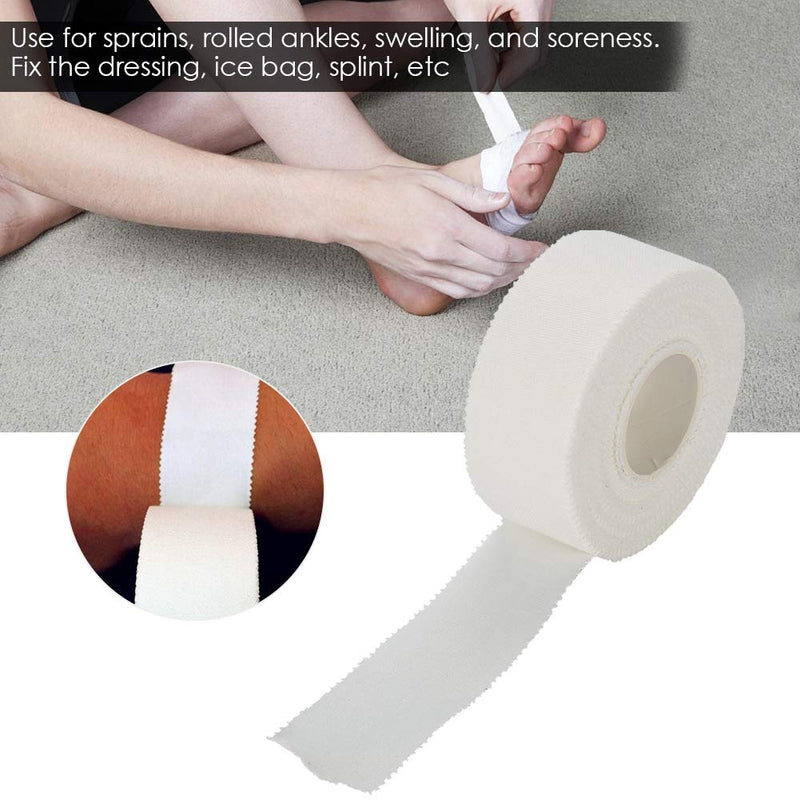 TMISHION Self-Adhesive Bandage, White Cotton Finger Wrist Ankle Protection Playing Piano Volleyball Basketball Sport First-aid Wrap Tape 2.5CM*10M - BeesActive Australia