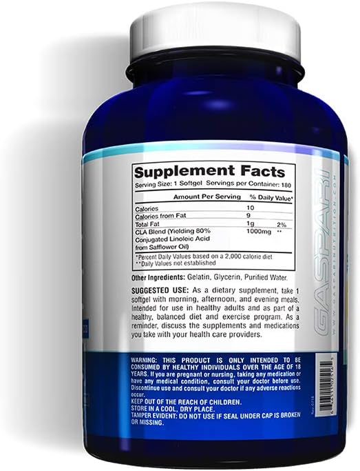 CLA 1000mg 180 Tablets Gaspari Nutrition - BeesActive Australia