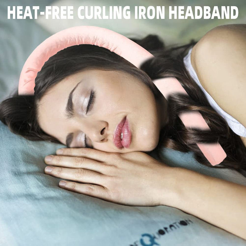 Heatless Hair Rollers - No Heat Curls Best for Natural Wave and Large Curls and Safe to Use DIY, Sleep Styler Rods(Pink) - BeesActive Australia