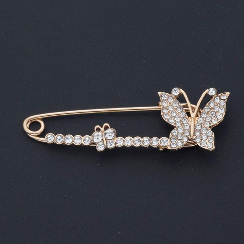 TseanYi Fashion Butterfly Brooch Pin Full Rhinestone Breastpin Delicate Collar Pin Clothes Pin Jewelry Gifts for Women and Girls - BeesActive Australia