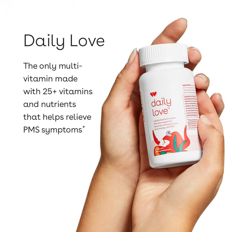 Love Wellness Multivitamin – Daily Love – Multivitamin for Women - 30 Day Supply - Complete multivitamin with Support for Immunity and PMS - 25+ Vitamins and Minerals for Your Baseline Mineral Needs - BeesActive Australia
