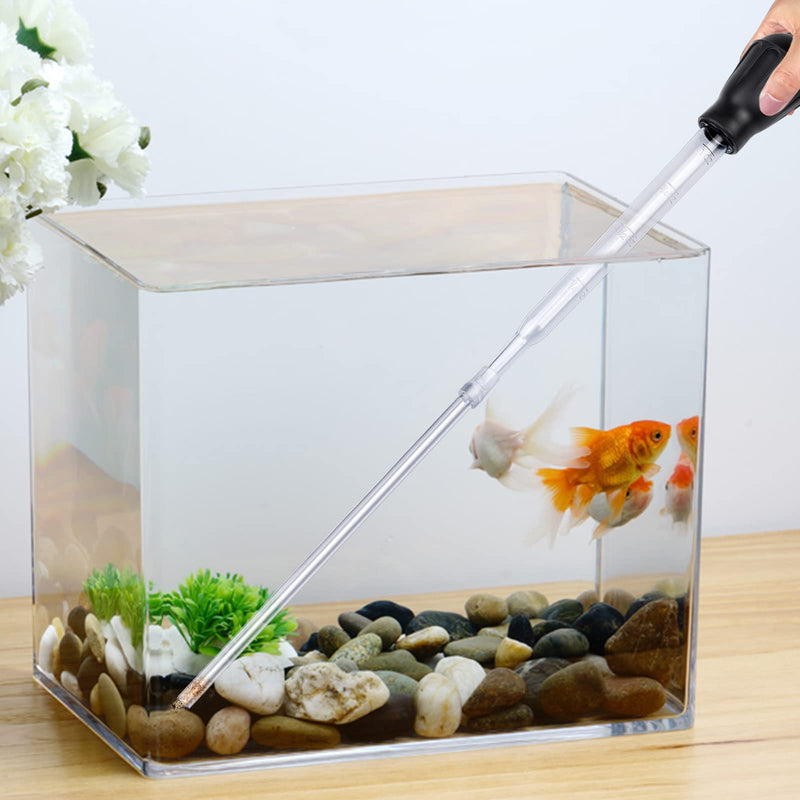 Dannisly Manual Fish Tank Water Changer Aquarium Dropper, 30ml Aquarium Gravel Cleaning Straw, Black Fish Tank Cleaning Waste Remover, Multifunction Aquarium Dropper Pipette Feeder with Extension Tube - BeesActive Australia