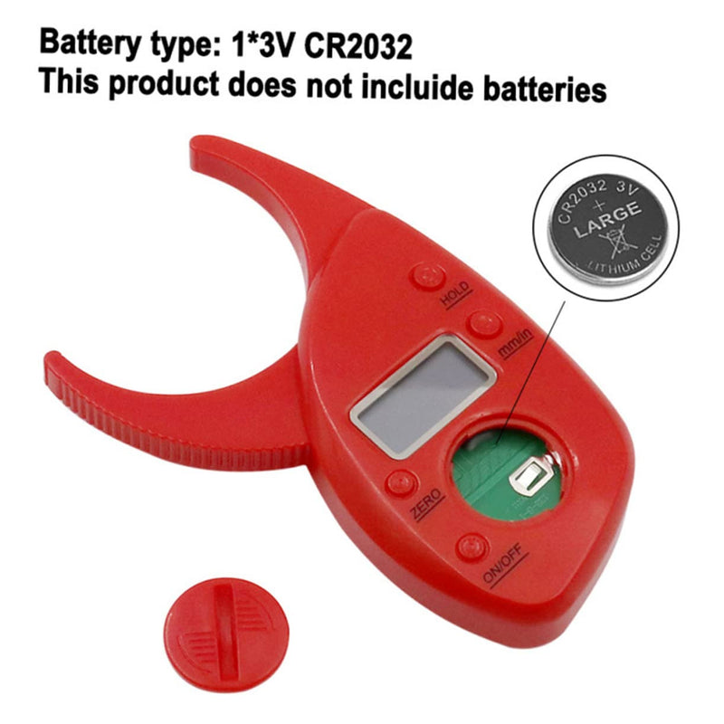 Healvian Digital Calipers Body Fat Measuring Device Portable Fat Tester Digital Skinfold Analyzer Body Fat Caliper Digital LCD Display Teller Fat Teller Tool Measuring Instrument Fat Clip 11.4X6.7cm Red - BeesActive Australia