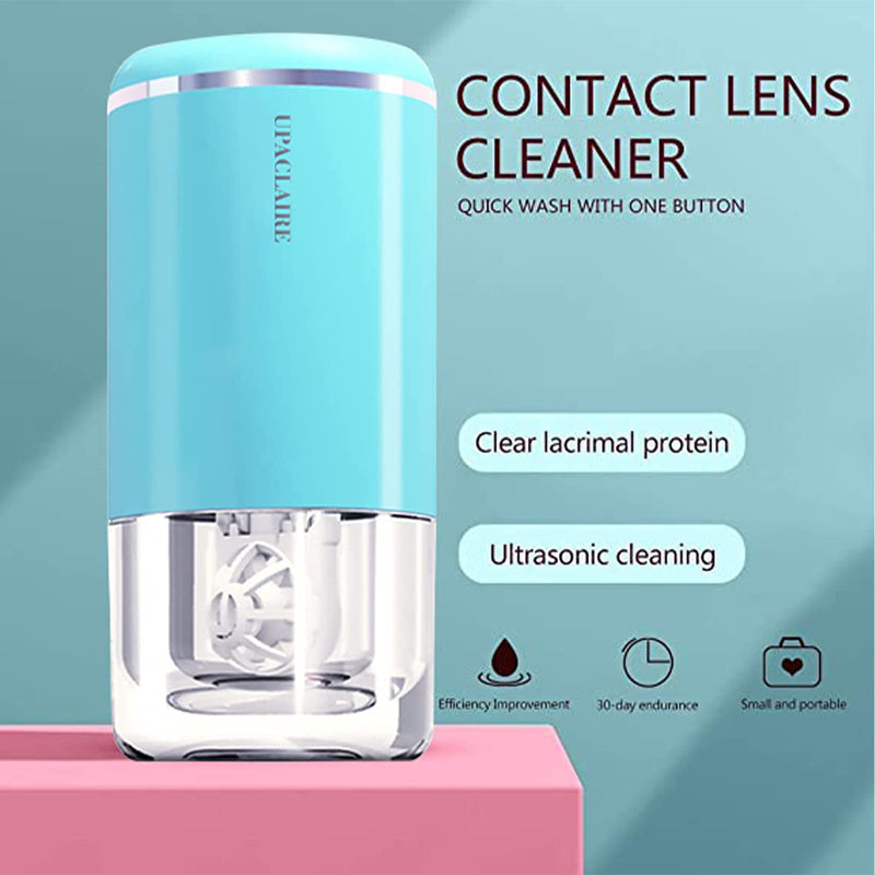 UpaClaire Ultrasonic Contact Lens Cleaner 2.0 (2nd Generation), Intelligent Cleaning Machine for Soft and Rigid (RGP) Contact Lenses, Blue UpaClaire - BeesActive Australia