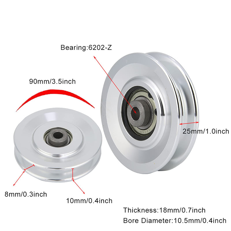 Fitness Pulley Wheel Aluminium Alloy Home Gym Exercise Strength Training Equipment Pulley Wheel (90mm) - BeesActive Australia