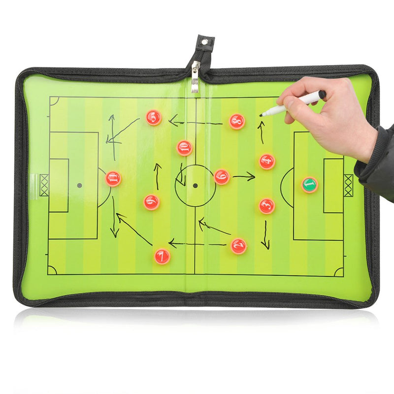 FOCCTS Magnetic Soccer Tactic Coaching Board with 26 Magnets, Dry Erase Marker, Eraser, Foldable and Portable Football Coach Tool - BeesActive Australia