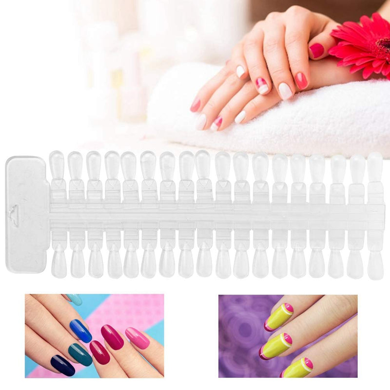 Nail Color Display Cards, Professional Nail Tips Display Tool Double Sided Palette Nail Art Accessory Practice Tool, 36 Pieces, 2 Types Optional(Transparent) Transparent - BeesActive Australia