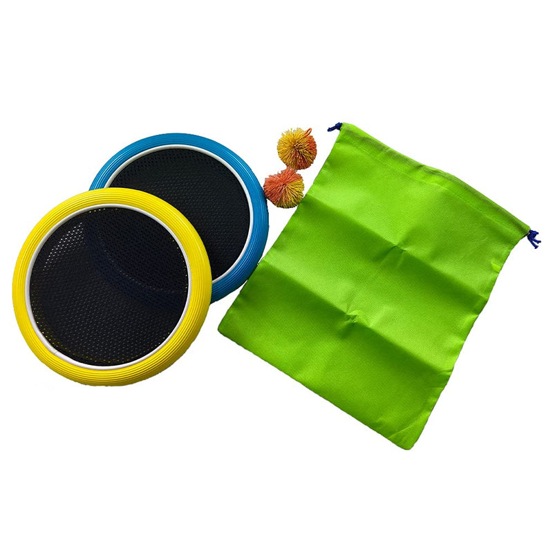 i-Scream Bounce Racket Set - Bouncy Mesh Disc, Silicone Balls, Storage Bag Included for Teachers, School PE/Classroom Activities, Games, Sports Training, Drills - BeesActive Australia