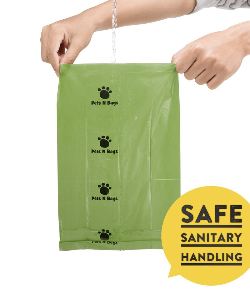 Poop Bags, Environment Friendly Pets N Bags Dog Waste Bags, Biodegradable, Refill Rolls, Includes Dispenser (16 Rolls / 240 Count) 16 Rolls / 240 Count - BeesActive Australia