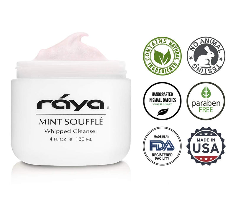 RAYA Mint Soufflé Facial Cleanser 4 oz (102) | pH Balanced Face Wash for Oily and Combination Skin| Helps Clear Clogged Pores and Smooth Complexion - BeesActive Australia