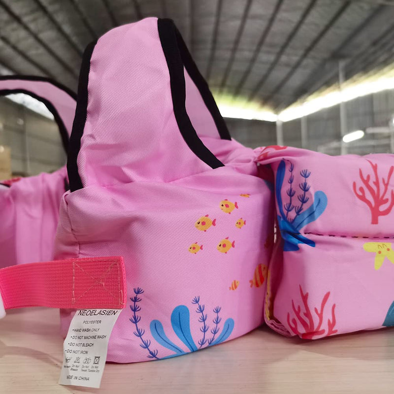 Kids Swim Vest for Children Learn Swimming Training,Foldable Swim Vest Jacket for 22-66 lbs Boys/Girls Sea Beach Pool Pink Starfish - BeesActive Australia