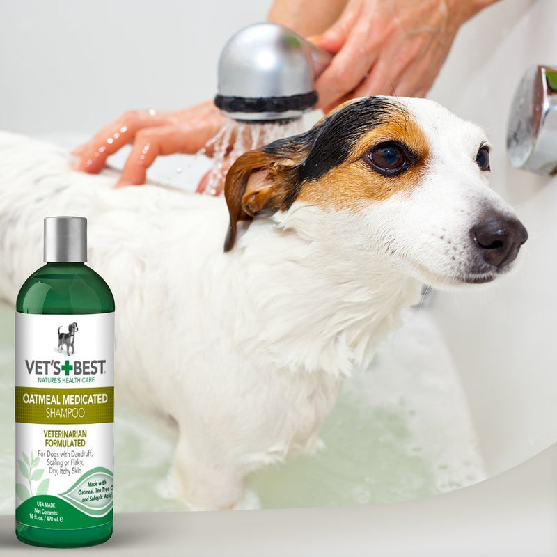 Vet's Best Medicated Oatmeal Shampoo for Dogs | Soothes Dog Dry Skin | Cleans, Moisturizes, and Conditions Skin and Coat | 16 Ounces - BeesActive Australia