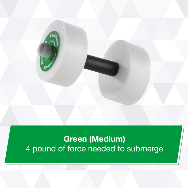 TheraBand Aquatic Hand Bar Dumbbell Weight with Padded Grip Medium - Green - BeesActive Australia
