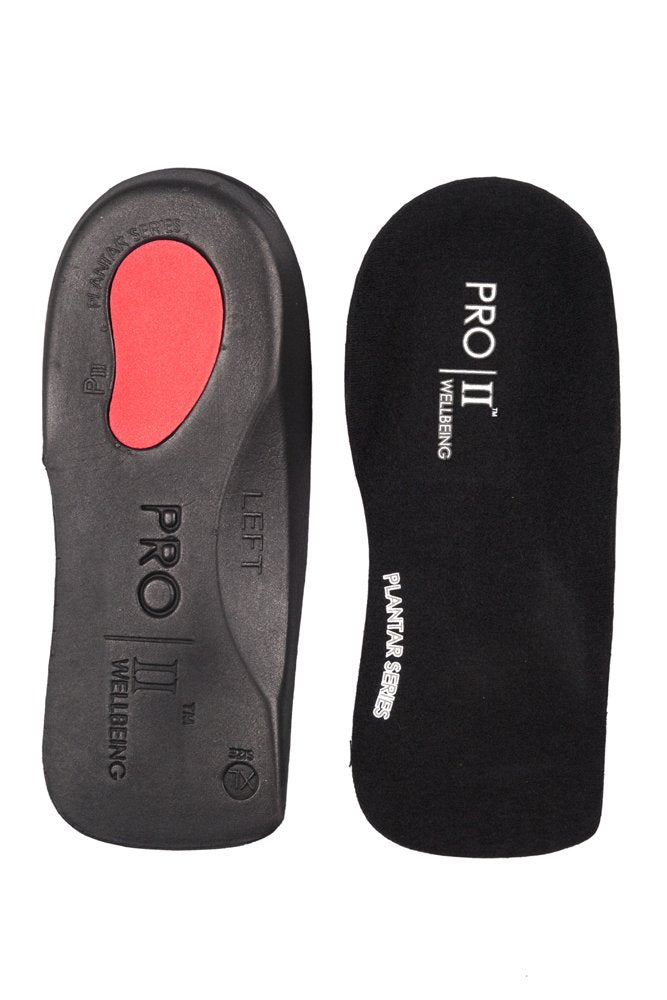 PRO 11 WELLBEING 3/4 Insoles for Plantar Fasciitis and Over-Pronation (5/6.5 UK, Black) 5/6.5 UK - BeesActive Australia