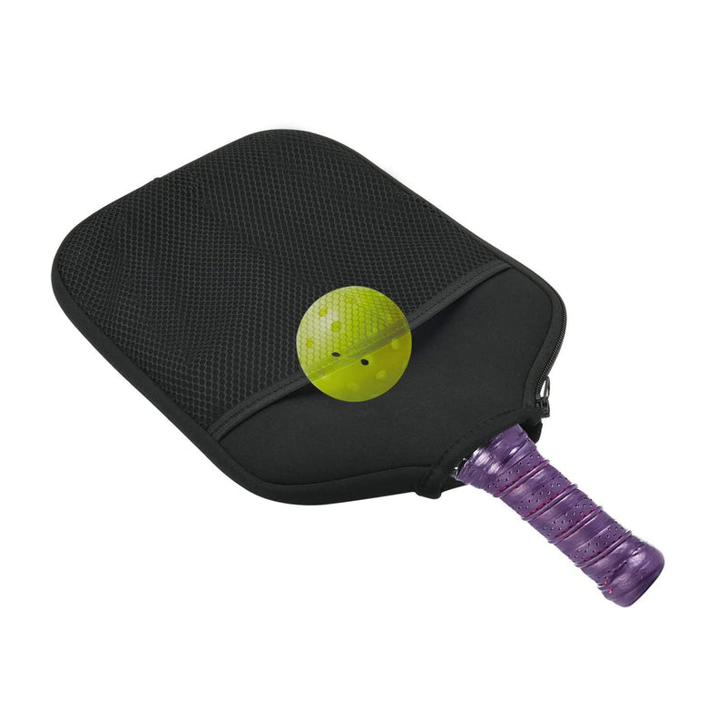 YTYKINOY Pack of 2 Neoprene Pickleball Paddle Cover Pickleball Racket Sleeve Black - BeesActive Australia
