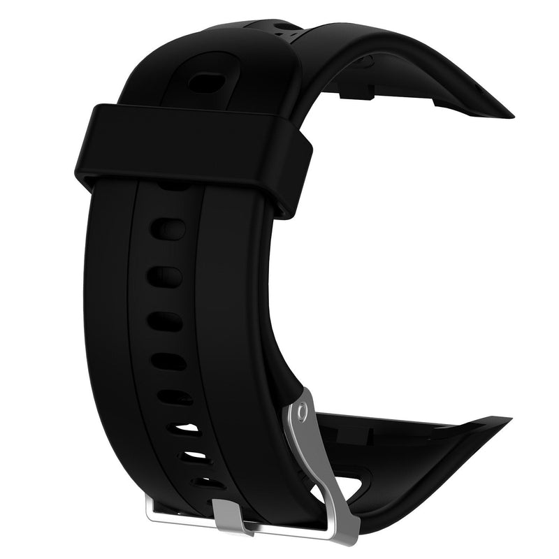 Compatible for Garmin Forerunner 10/Forerunner 15,Soft Silicone Wristband Replacement Strap for Garmin Forerunner 10/15 Watch Women Men (Large Size: 0.98"x0.94", Black) Large Size: 0.98"x0.94" - BeesActive Australia