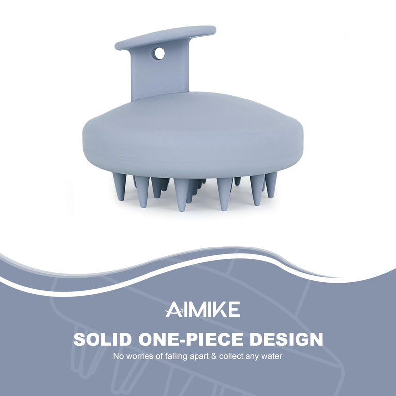 AIMIKE Silicone Hair Scalp Massager Shampoo Brush-Scalp Scrub Brush Dandruff & Scalp Massage Hair Oil to Promote Hair Growth-Silicone Hair Massager Scalp Brush -Wet & Dry Use-Haze Blue, 1.0 count Haze Blue - BeesActive Australia
