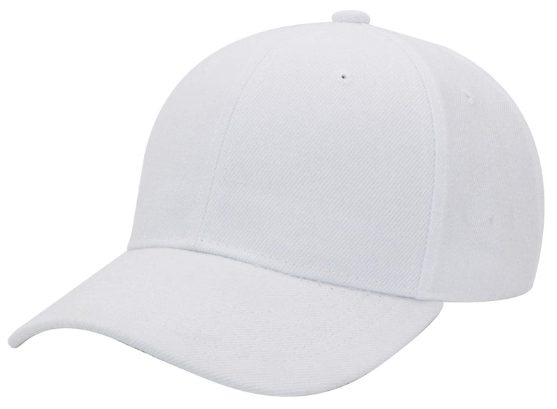 AZTRONA Baseball Cap Men Women - Adjustable Plain Sports Fashion Quality Hat White - BeesActive Australia