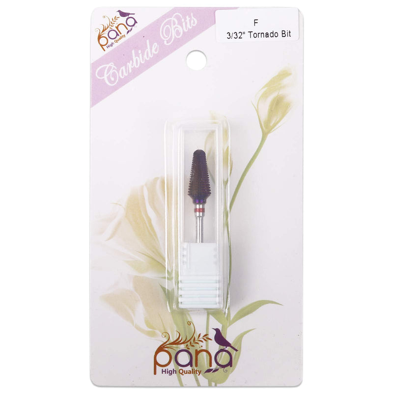 PANA Purple Tornado Nail Carbide Bit – Two Way Rotate Use for Both Left to Right Handed – 3/32” Shank -Fast Remove Acrylic or Hard Gels (Purple, Fine - F) - BeesActive Australia