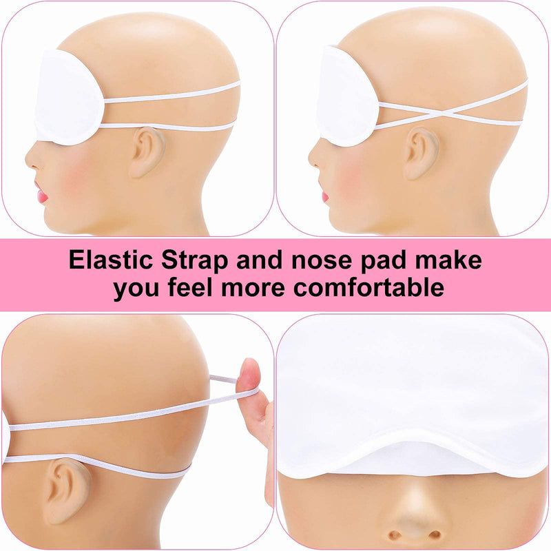 10 Pieces White Eye Sleep Sublimation Coverings Sleep Shade Blindfold Soft Eye Covering Color Your Own Eye Covering with 8 Pieces Fabric Marker Pens for Sleeping Travel Team Games Party Supply - BeesActive Australia