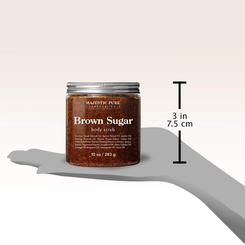 Brown Sugar Body Scrub for Cellulite and Exfoliation - Natural Body Scrub - Reduces The Appearances of Cellulite, Stretch Marks, Acne, and Varicose Veins, 10 Ounces BrownSugar - BeesActive Australia