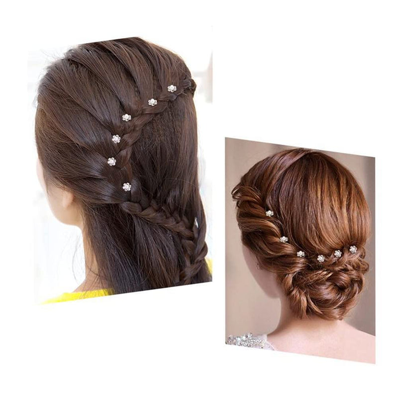 20 Pcs Pearl Hair Pins Wedding Bridal Flower Pins for Brides and Bridesmaids Hair Style - BeesActive Australia