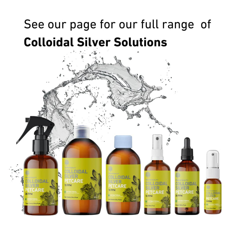 Nature's Greatest Secret Antibacterial Premium Quality Smallest Particle Size Crystal Clear Colloidal Silver Petcare 20ppm Pocket Spray 20ml - BeesActive Australia