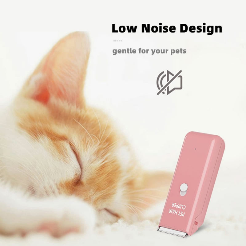 Founouly Home Professional Dog Grooming Kit Clipper Low Noise USB Rechargeable for Dog Cat Ap005-pink - BeesActive Australia
