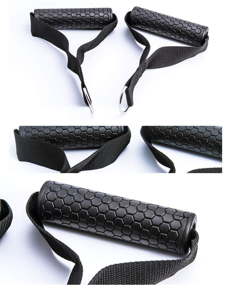 AIKESIWAY Exercise Cable Handles,Cable Machine Attachment Handles,Cable Handles Compatible with Cable Machines,Super Strong Nylon Webbing for Resistance Training(1 Pairs) - BeesActive Australia