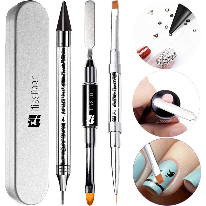 MissDeer Acrylic Nail Brush,Nails Kit Acrylic Set With Wax Tip Nail Rhinestone Picker & Polygel Brush for Nails – Perfect for Beads, Crystals, Gems - BeesActive Australia