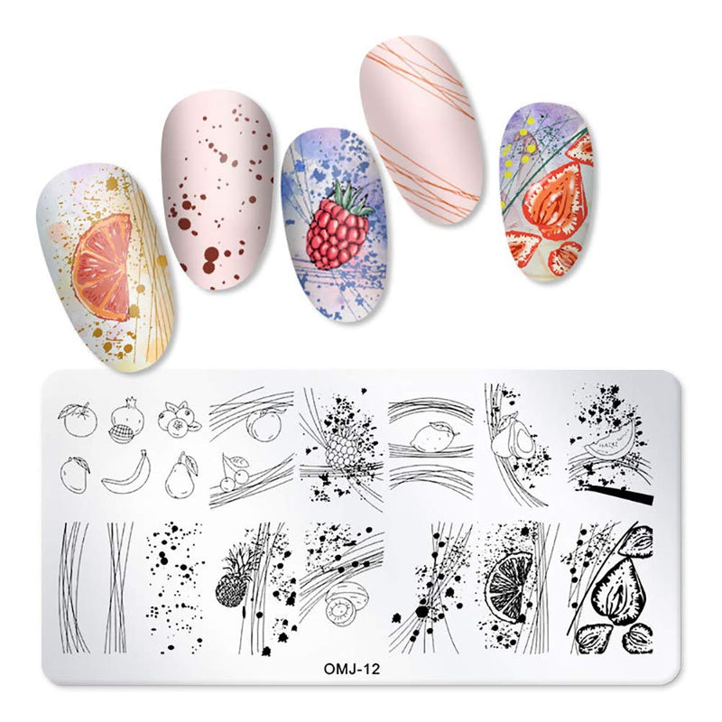 SILPECWEE 6Pcs Nail Art Stamping Plate Set Lace Geometry Nail Template Image Plate Manicure Accessories Nail Salon Tools No2 - BeesActive Australia