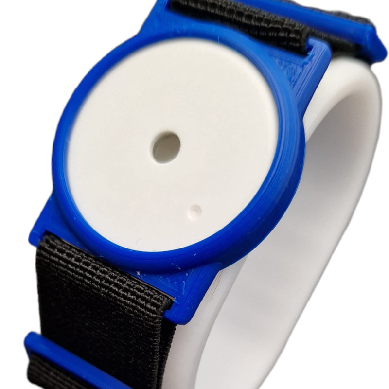 CGM Clips UK - Sensor Armband Holder/Protector Compatible with Freestyle Libre 1/2 - Blue w Black Straps - BeesActive Australia