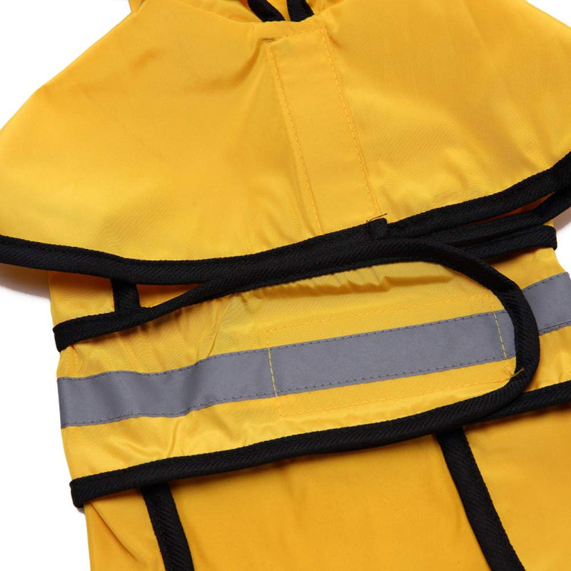 Lifeunion Dog Reflective Raincoat with Hood Harness Hole, Waterproof Slicker Poncho for Small Medium Dogs and Puppies Large Yellow - BeesActive Australia