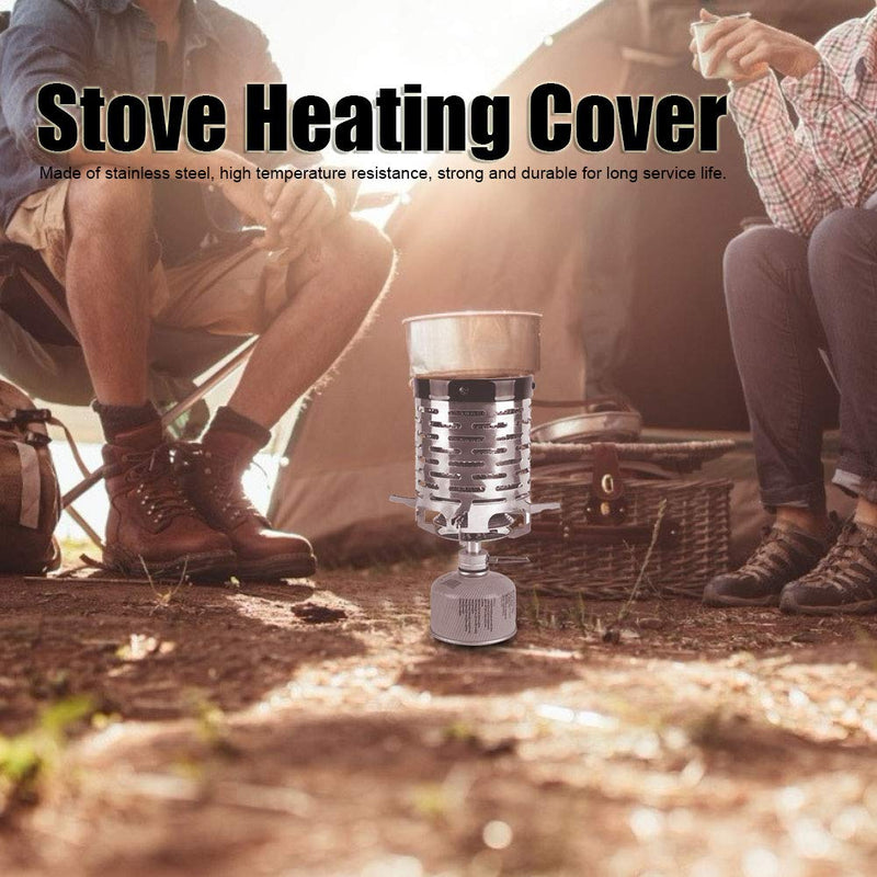 Mini Stove Heating Cover Stainless Steel Portable Warming Outdoor Heater Shield Folding Warming Stove Cover Portable Stainless Steel Tent for Outdoor Backpacking Hiking - BeesActive Australia