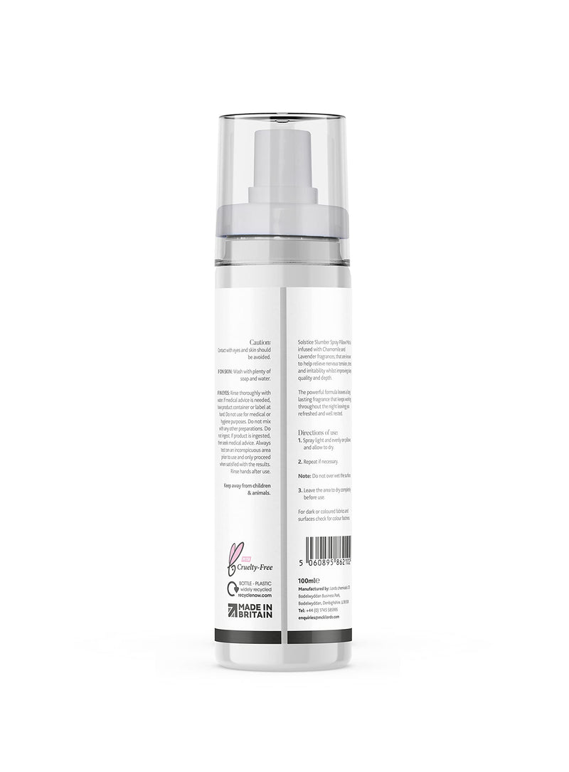 Solstice - Slumber Spray | Pillow Mist | Deep Sleep Aid | Chamomile and Lavender - 100ml Sleep Spray - BeesActive Australia