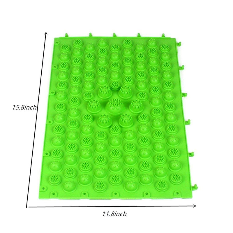 Yobeyi Foot Massage Acupressure Mat Game Foot Reflexology Walking Toe Plate Massage Pad Bathroom Mat Yoga Mat Sports Mat 2 PCS (green) - BeesActive Australia