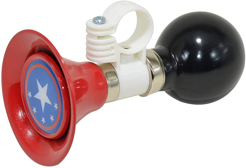 Freefish Kids Bike Horn Bell Bicycle Metal Squeeze Horn Handlebar Ring Horn for Children Black & Red - BeesActive Australia
