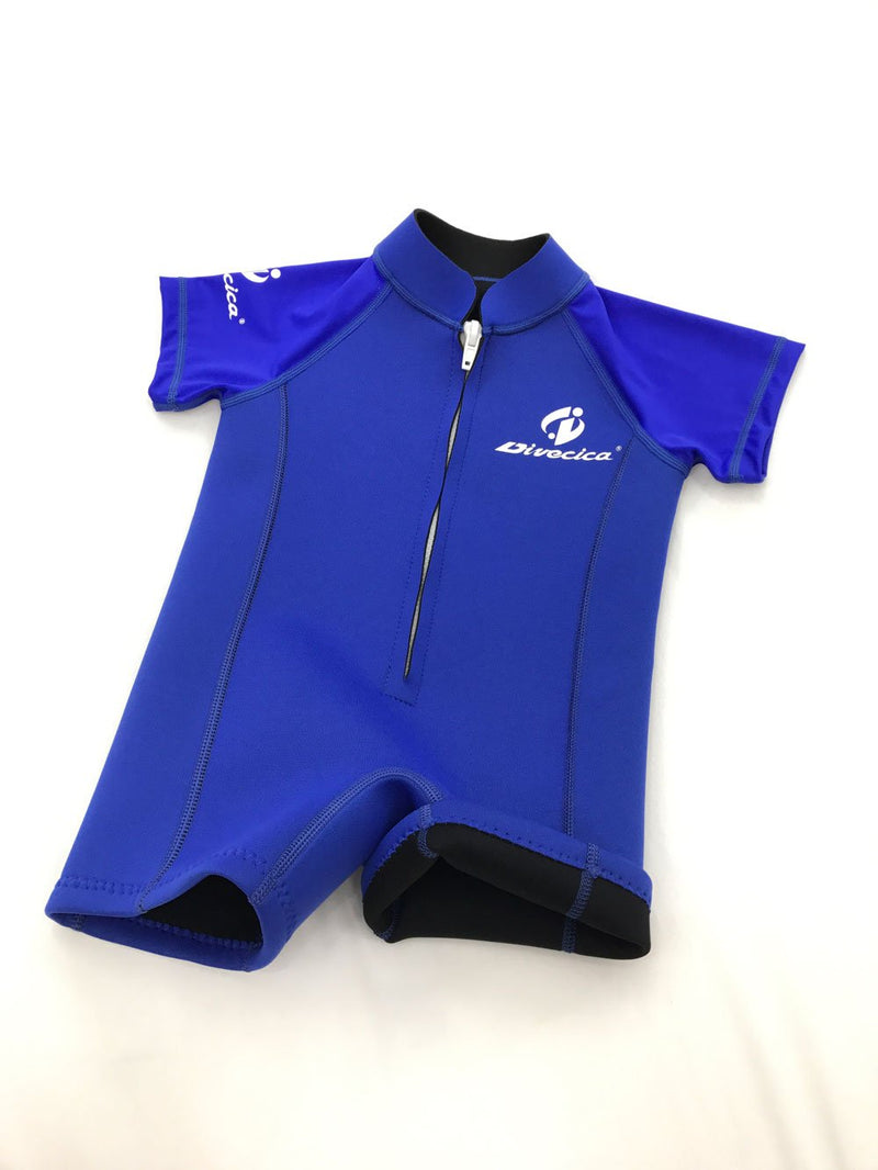 [AUSTRALIA] - DIVECICA Baby Neoprene Rubber 2mm Bright Blue Diving Wet Clothes boy and Girl All Applicable Large 