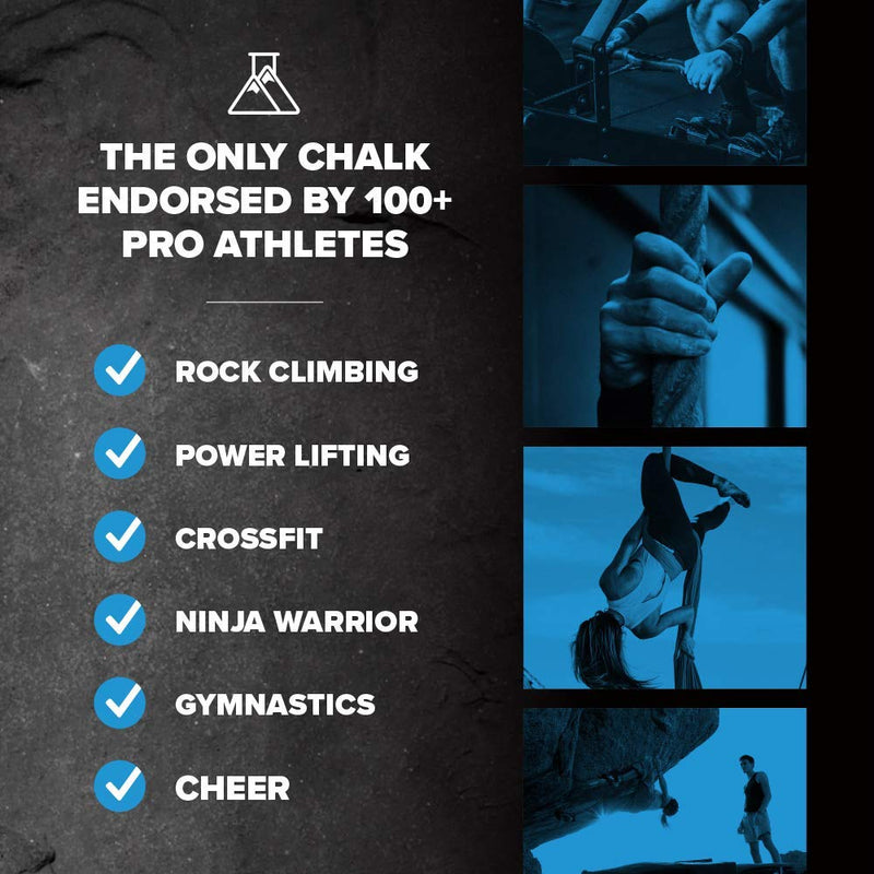 Friction Labs Premium Sports Chalk for Rock Climbing, Weight Lifting, Gymnastics, Tennis & More - Long Lasting Grip, Healthier Skin, Better Overall Performance - Endorsed by 100+ Pro Athletes 1 oz Chunky Texture - Gorilla Grip - BeesActive Australia