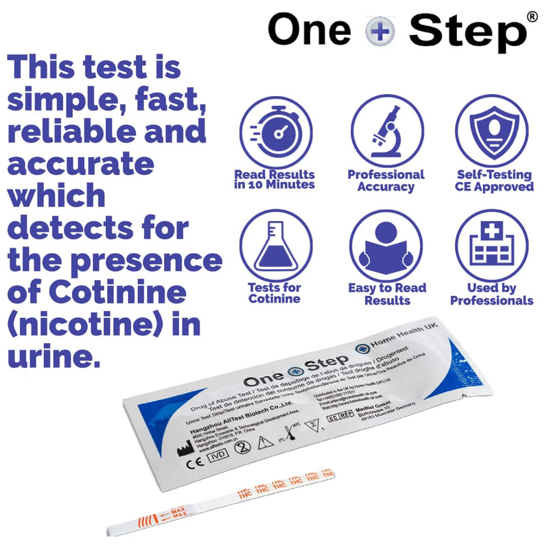 10 x Cotinine Drug Testing Kits Nicotine Urine Test Strips One Step (10 Tests) 10 Count (Pack of 1) - BeesActive Australia