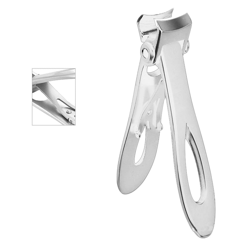 Dr.Pedi Stainless Steel Nail Clippers Set with Separate Nail File and Cuticle Trimmer V-Shaped Dead Skin Fork for Fingernail Toenail Thick Nails for Men and Women (02-0162) - BeesActive Australia