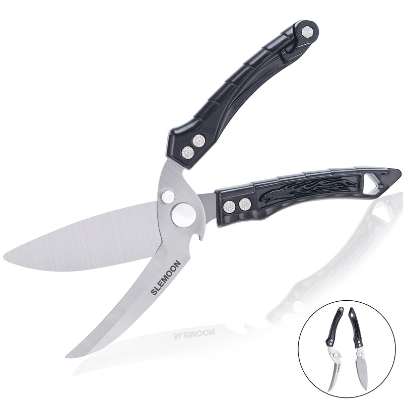 SLEMOON Kitchen Shears Heavy Duty Poultry Shears Meat Cutting Dishwasher Safe and Stainless Food Kitchen Scissors for Chicken Turkey Thanksgiving,Black2 Z-black - BeesActive Australia