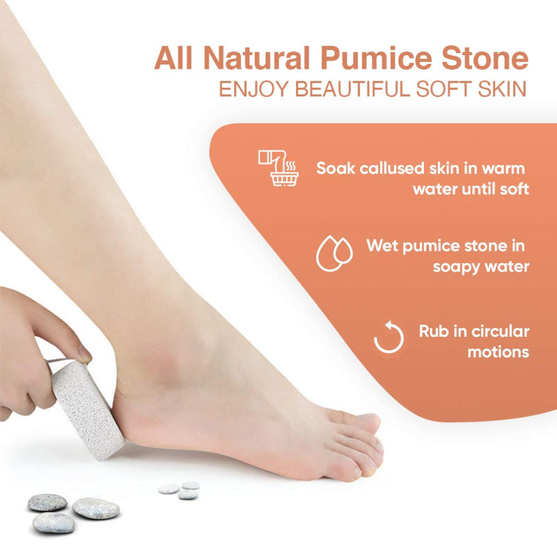 Jogi Life - (4pc) All Natural Pumice Stones | HARD Callus Remover | Premium Foot Filer Exfoliator to Remove Dead Skin | - BeesActive Australia