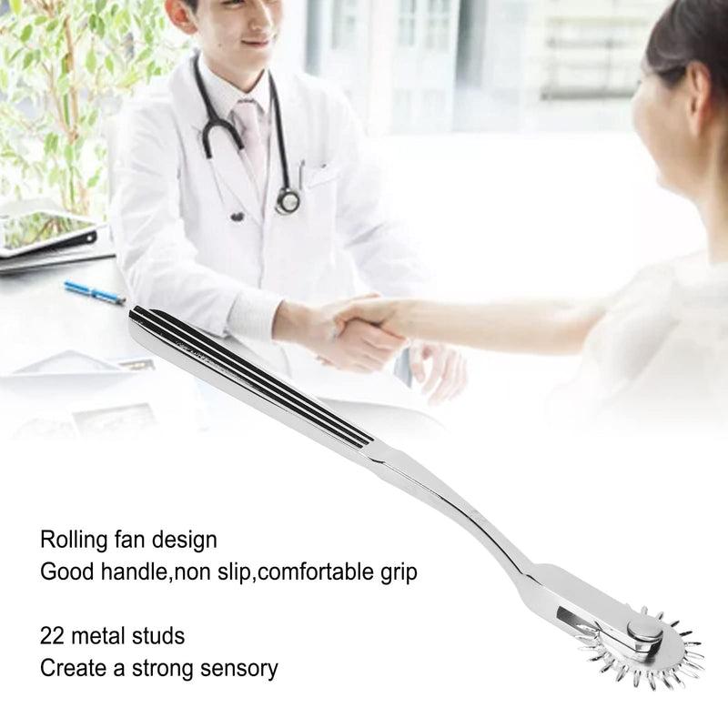 Neuro Pinwheel, Portable Medical Ergonomic 22 Metal Spikes Wartenberg Pinwheel Zine Alloy for Testing Nerve Sensitivity - BeesActive Australia