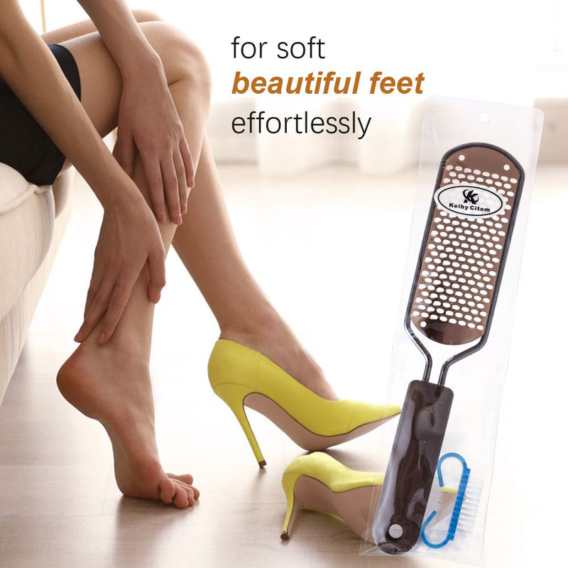 Foot File for Hard Skin Callus Remover - Large Foot Rasp Colossal Foot Scrubber Professional Stainless Steel Pedicure File for Wet and Dry Feet - BeesActive Australia