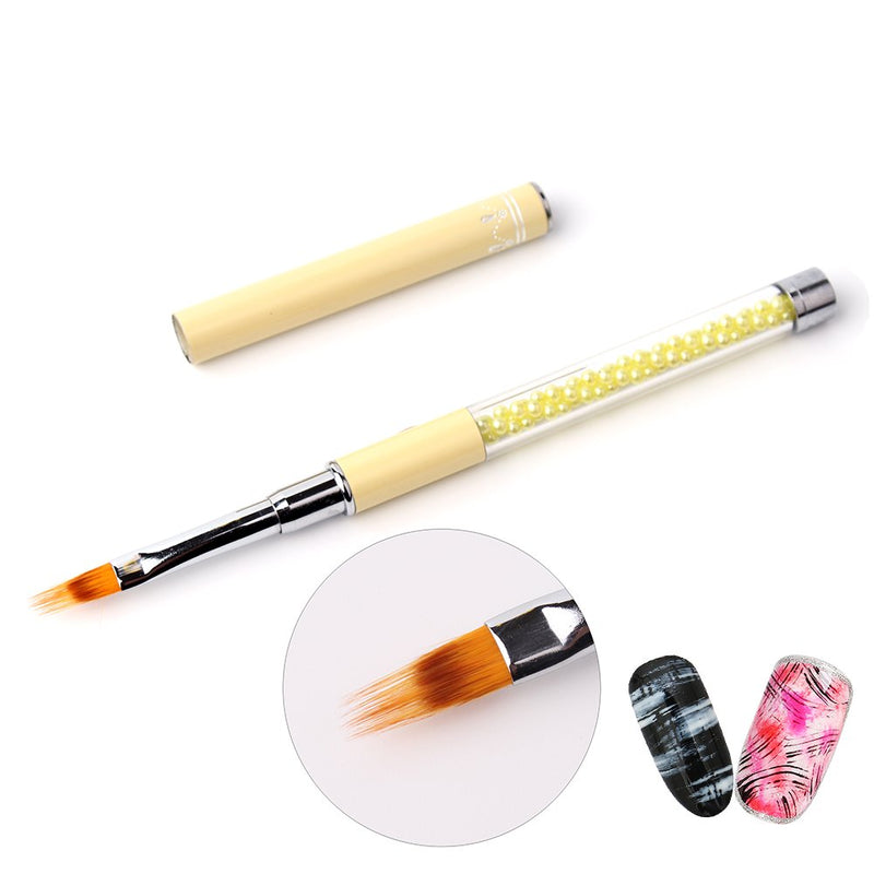 WOKOTO Dual Tipped Nail Sponge Brush For Ombre And Glitter Powder Picker And Gradient Nail Brush Painting Pens With Rhinestone Handle 2Pcs Set - BeesActive Australia